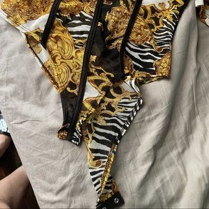 Body shirt you can see thru with decorations